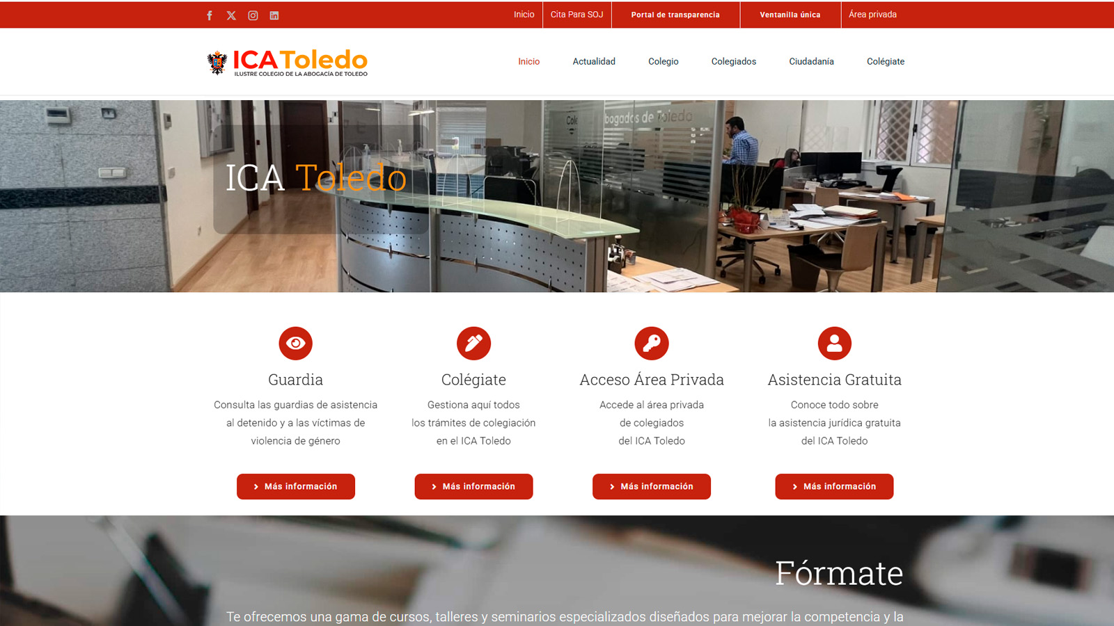 Portal del Ilustre Colegio de Abogados de Toledo